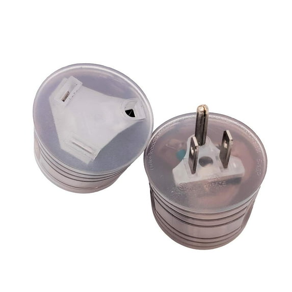 Parkworld 692514 Adapter Household Regular 15 AMP NEMA 5-15P to TT-30R for RV 30 AMP Outlet with Neon Light - 2 Pack