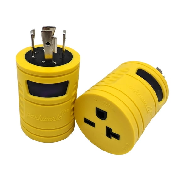 Parkworld 78912 Compact Adapter NEMA L15-20P to 6-20R T-Blade 6-15R 250 Volt