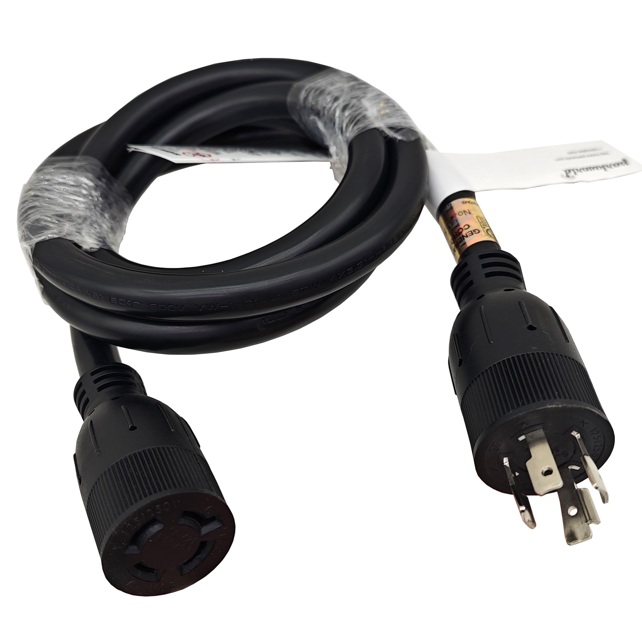 Parkworld 79131 Generator 4-Prong 20 AMP NEMA L14-20 Extension Cord (6 Feet)
