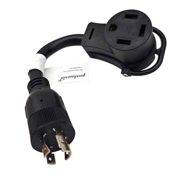 Parkworld 79148 Welder Adapter Cord 4-Prong Generator 20A Locking L14-20P Male to Welder 60 AMP 14-60R Female with Handle (Also for EV and RV)