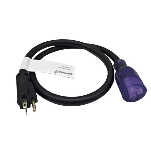 Parkworld 79261 NEMA 6-20 Extension Cord 6-20P to 6-20R Lighted Female (T-Blade Female Also for 6-15R Adapter) 250V, 20A, 5000W (3FT)