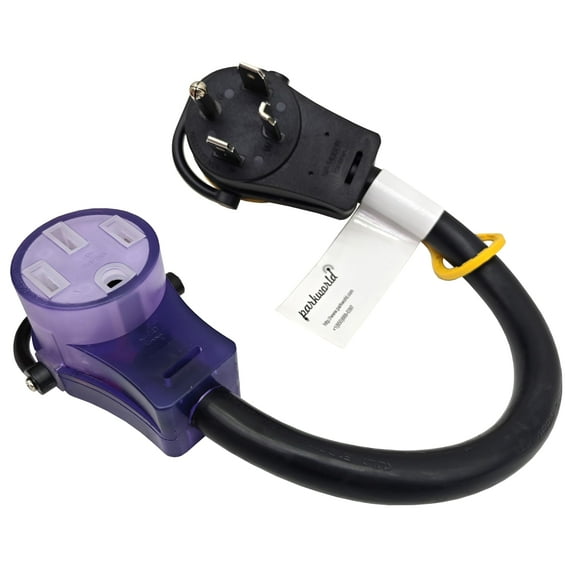 Parkworld 79407 Dryer Piggy-Back Adapter Splitter Cord NEMA 14-30P to 14-30R 30A 125V/250V & 14-50R 30A 125V/250V 1.5 Feet
