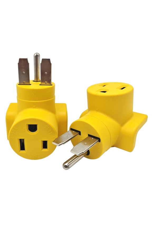 79483 NEMA 6-30P to 6-50R Right Angle Adapter, output 30A 250V