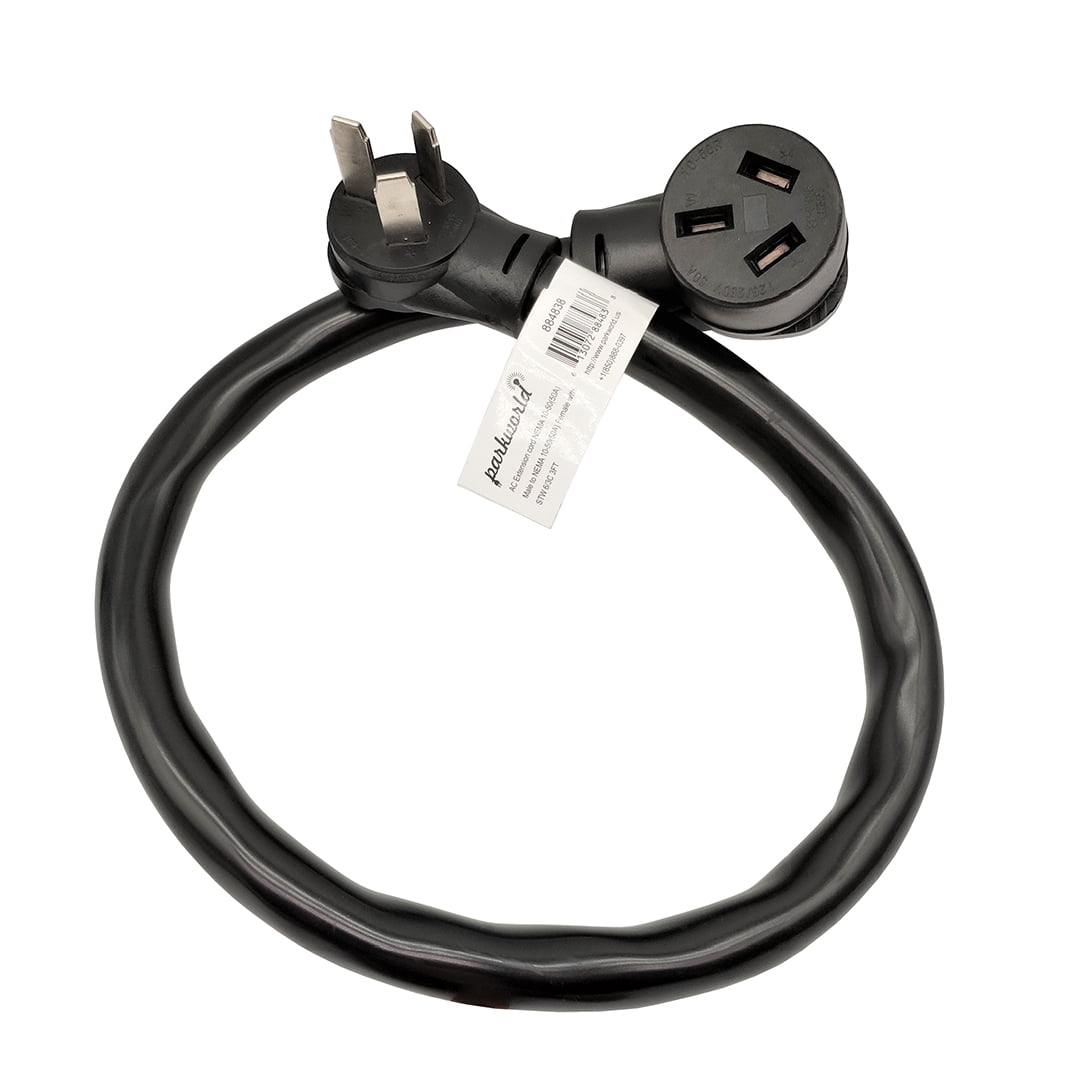 Parkworld 884838 Industrial NEMA 10-50 Extension Cord, 3-Prong, 50 AMP, 250 Volts, 12500 Watts. (3FT)