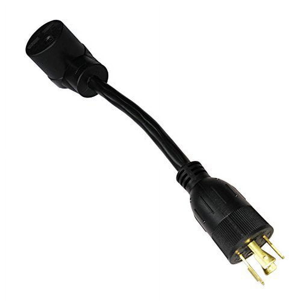 Parkworld 885071 Power Adapter cord 4-Prong Generator 20A Locking L14-20P Male Plug to 30 AMP 6-30R Female Receptacle