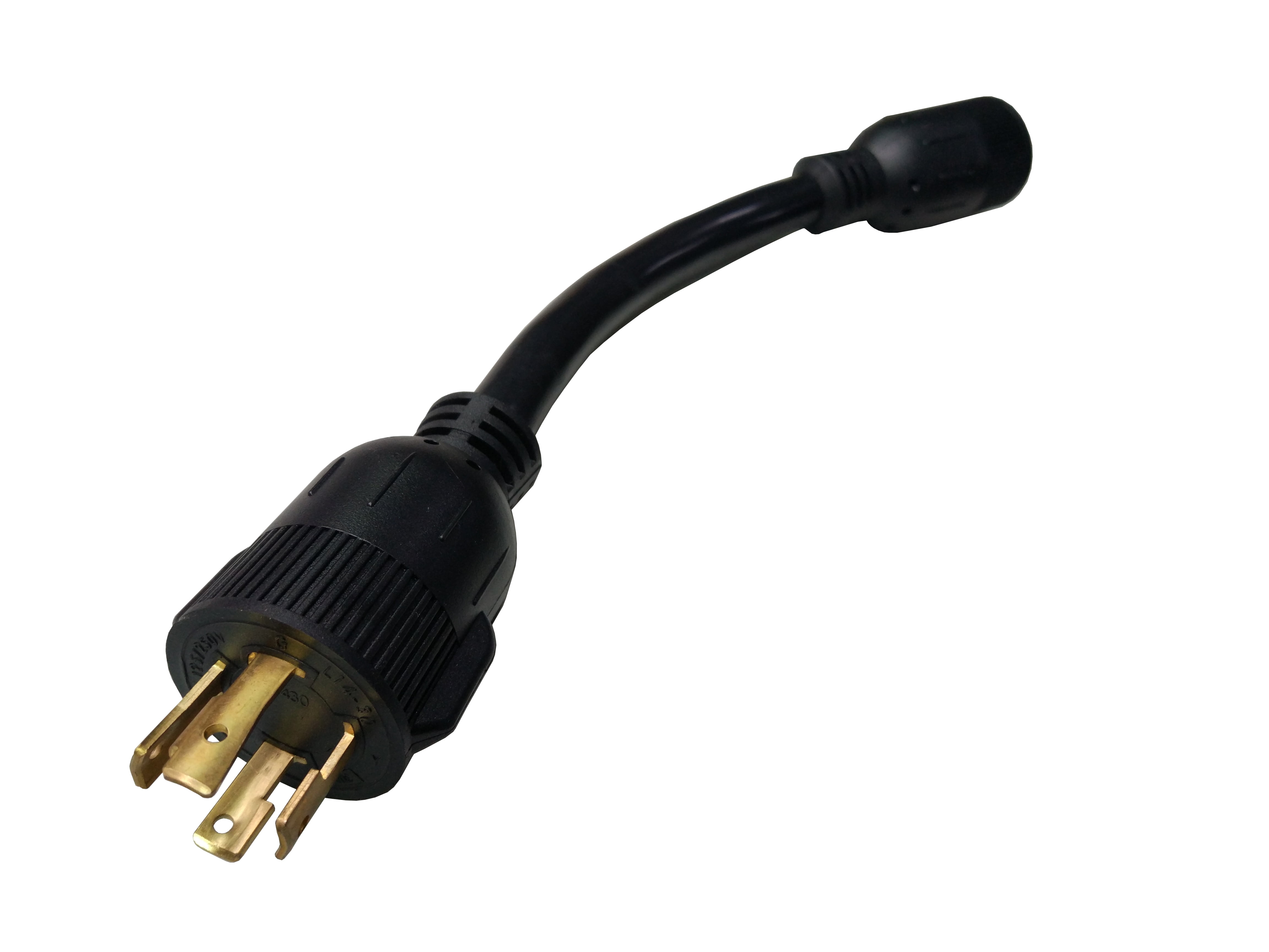 Parkworld 885101 30 AMP Power Adapter Cord Generator 4-Prong Twist lock Plug L14-30P to 6-20R or 6-15R Outlet