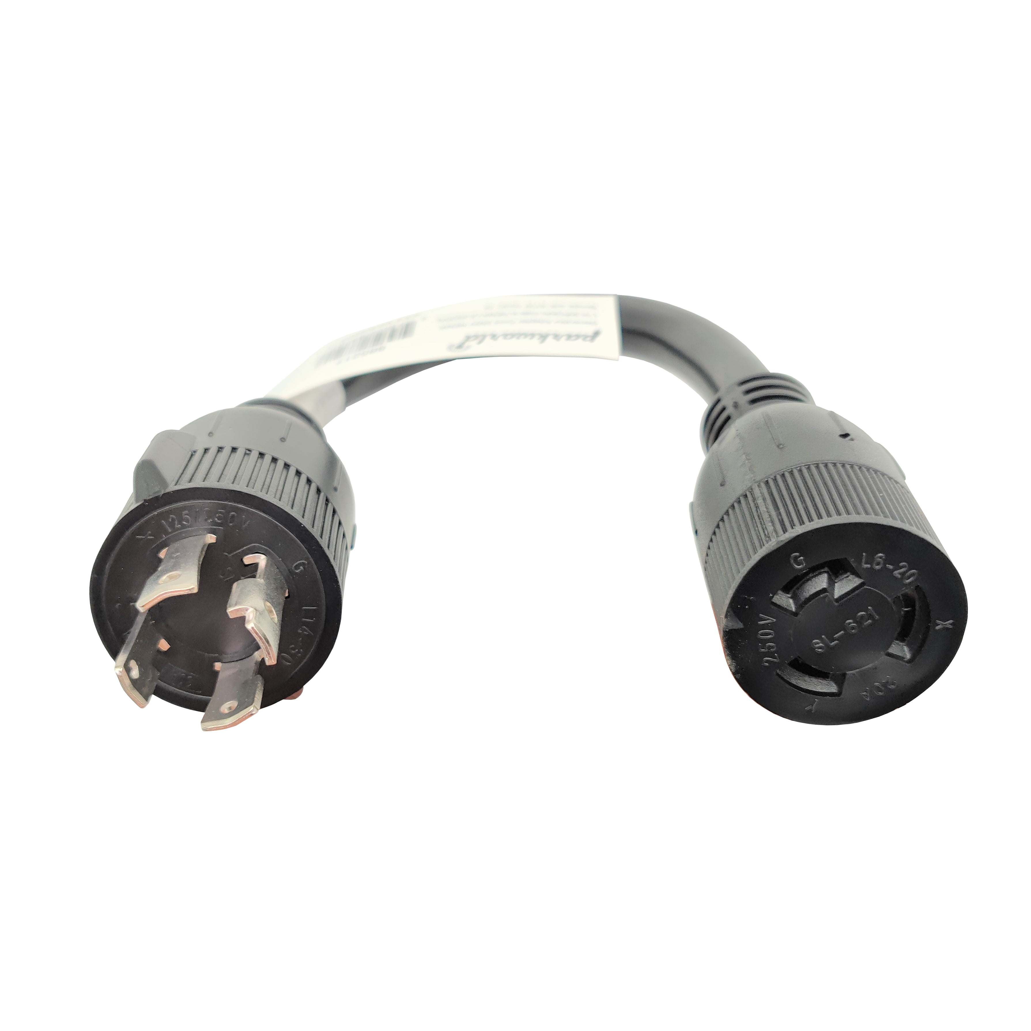 Parkworld 885217 Power Adapter Cord Generator 4-Prong 30 AMP Twist lock L14-30 Plug to Welding L6-20 Receptacle