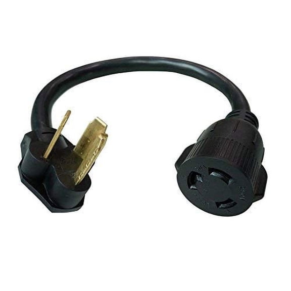 Parkworld 885439 Adapter Cord NEMA 10-30P Male to L6-30R Female, 30A, 250V, 1.5FT