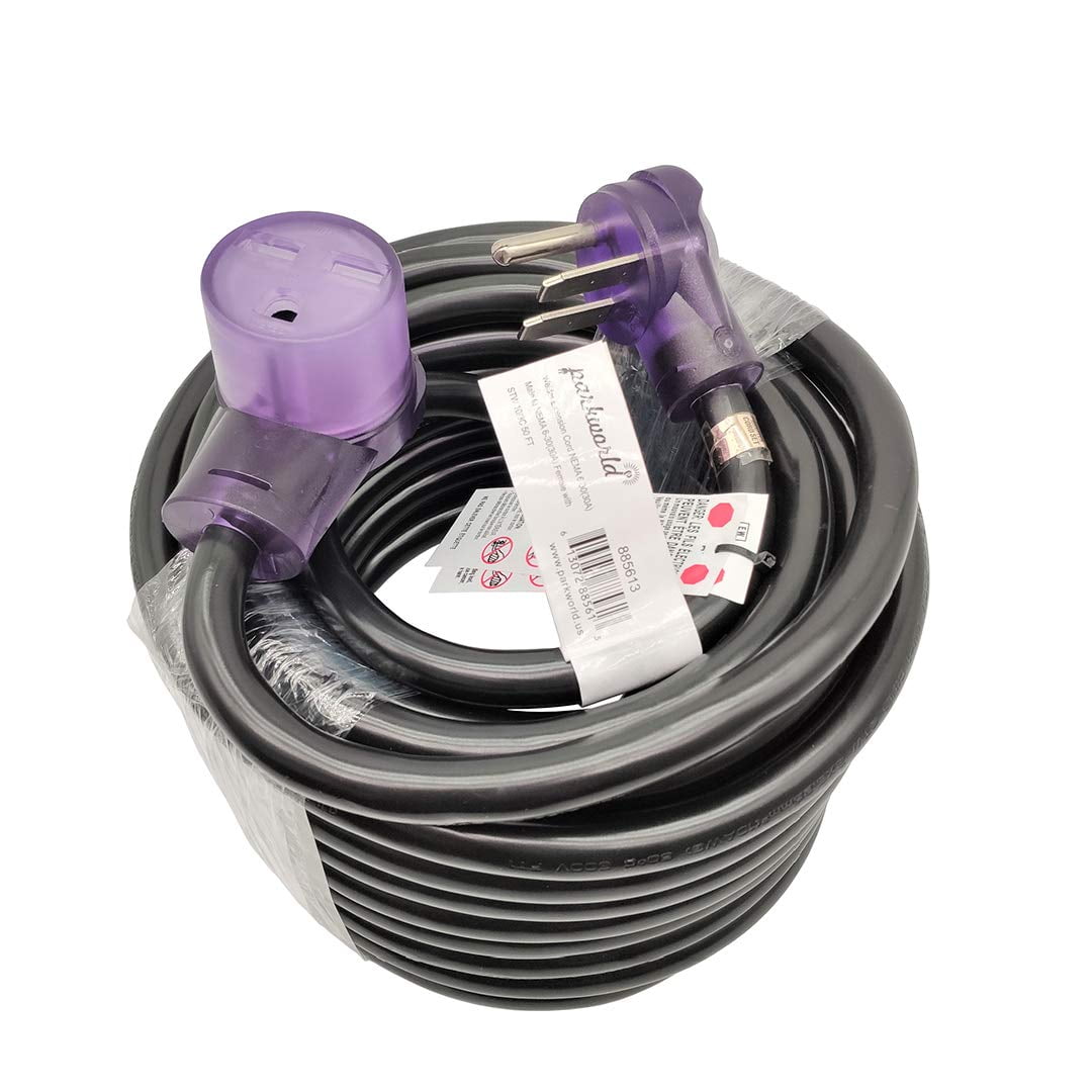 Parkworld 885613 Industrial Range cord 30A 3-Prong NEMA 6-30 Extension Cord UL Listed (50FT)
