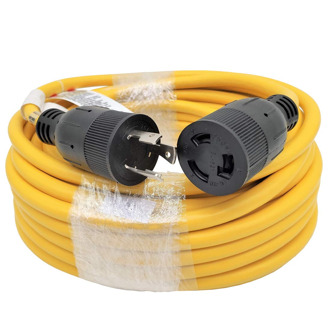 Parkworld 885675 NEMA L6-20 Extension Cord, Locking 3-Prong, 20 AMP, 250 Volts, 5000 Watts (50FT)