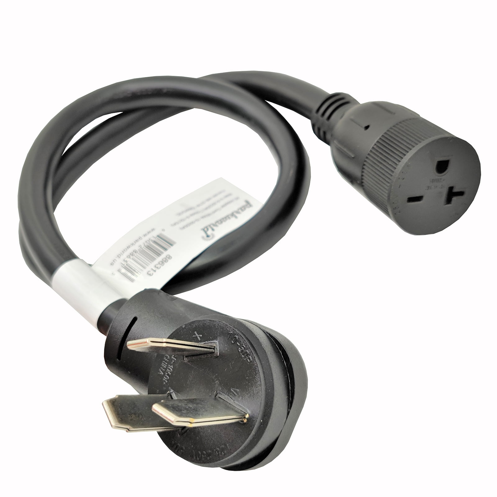 Parkworld 886313 Dryer 10-50 Plug Male to Kitchen 6-20 Receptacle T-Blade (6-15R) Female Adapter Cord (3FT)
