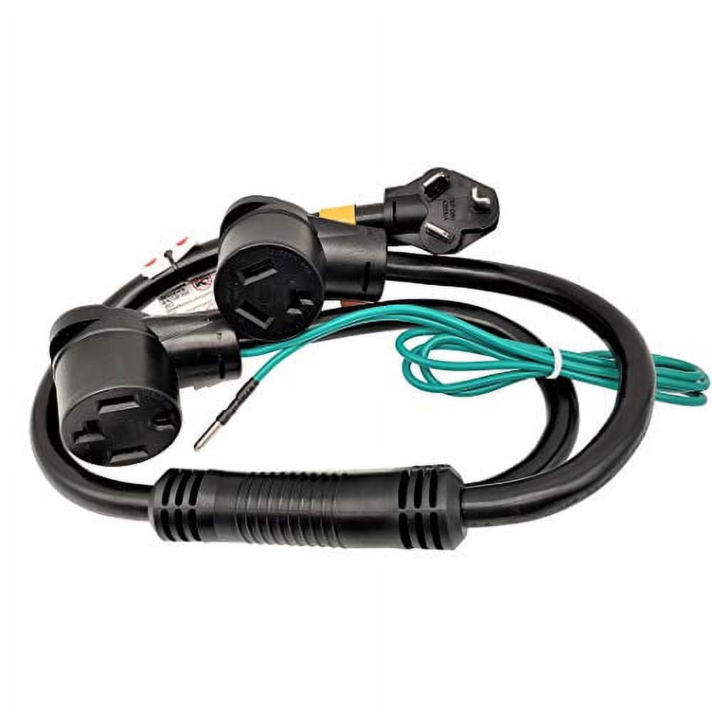 Parkworld 886597 Splitter, NEMA 10-30 Male Plug to 14-30 ＆ 10-30 Female Receptacle, Dryer 30 AMP 3-prong Y Adapter Cord