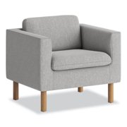 Parkwyn Series Club Chair - 33 x 26.75 x 29 in. - Gray - Oak Base