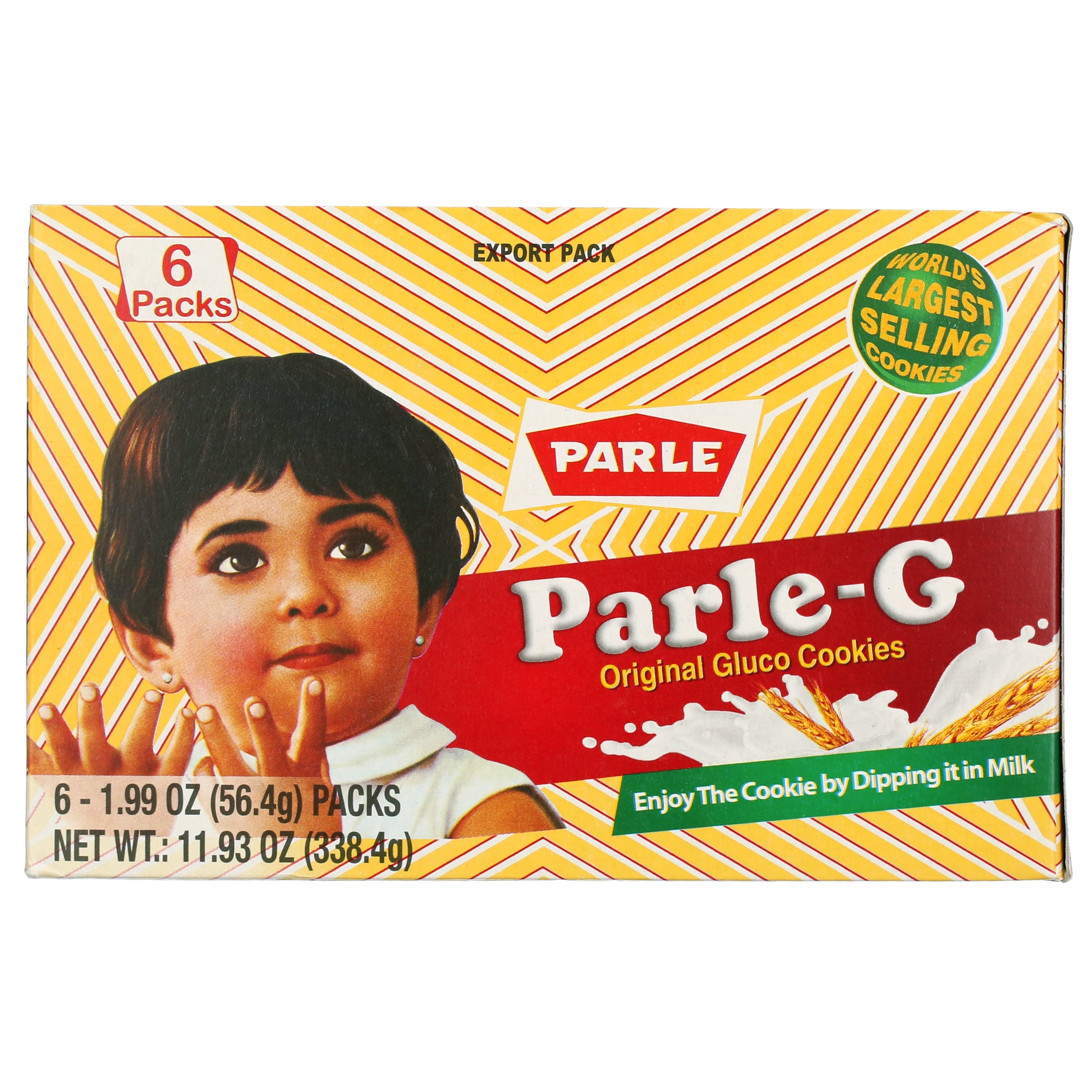 Parle G Original Cookies 11 93 oz 6 Count Individually Wrapped Packs