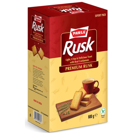 Parle Rusk, 21.16 oz, 2 Count Sealed Packs of 33, Ready to Eat Crunchy Toast Packs