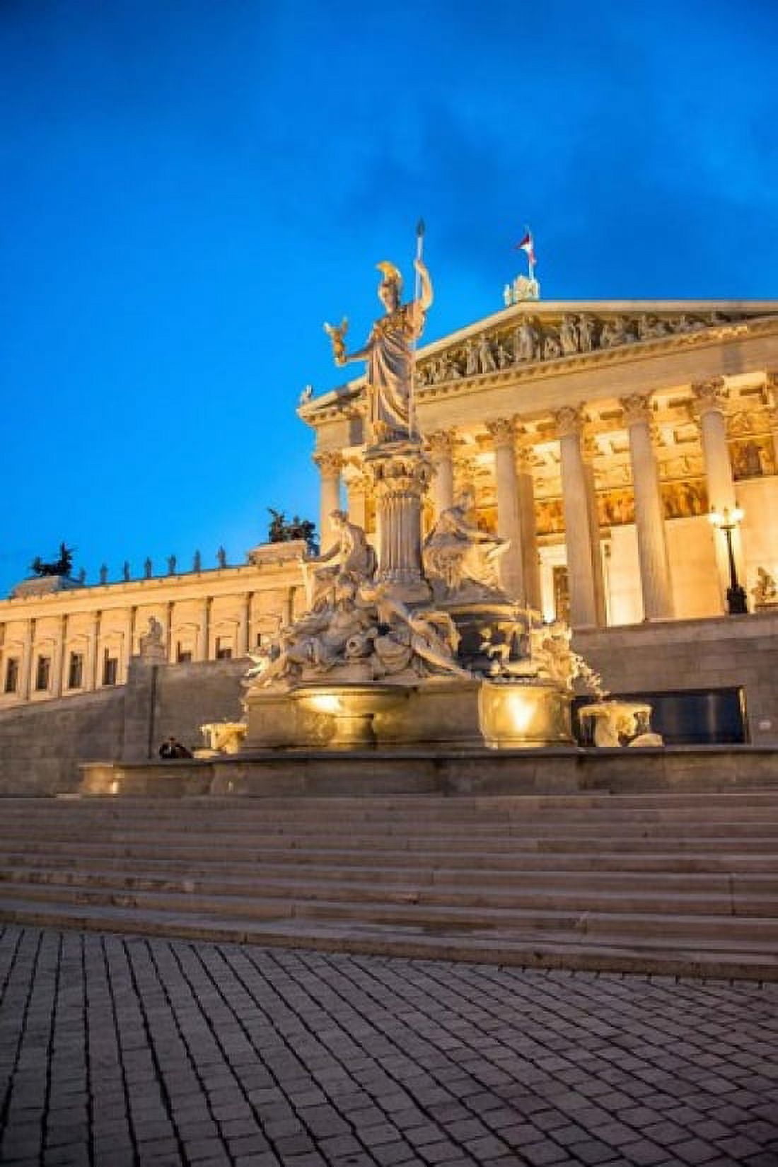 Parliament Building at Twilight Canvas Art - Jim Engelbrecht DanitaDelimont (15 x 22)
