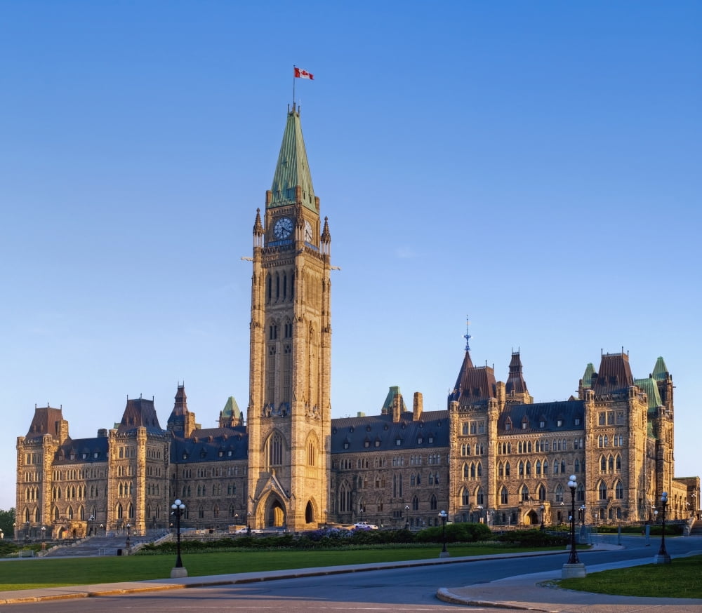 Parliament Buildings Of Canada Ottawa Ontario Canada Canvas Art - David Chapman Design Pics (32 x 28)