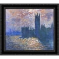 thumbnail image 1 of Parliament, Reflections on the Thames 20x20 Black Ornate Wood Framed Canvas Art by Monet, Claude, 1 of 2