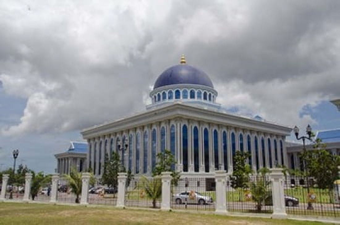Parliament legislative assembly building Bandar Seri Begawan Brunei Borneo Canvas Art - Cindy Miller Hopkins DanitaDelimont (33 x 22)
