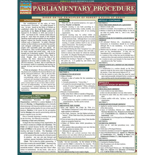 Parliamentary Procedure - Walmart.com