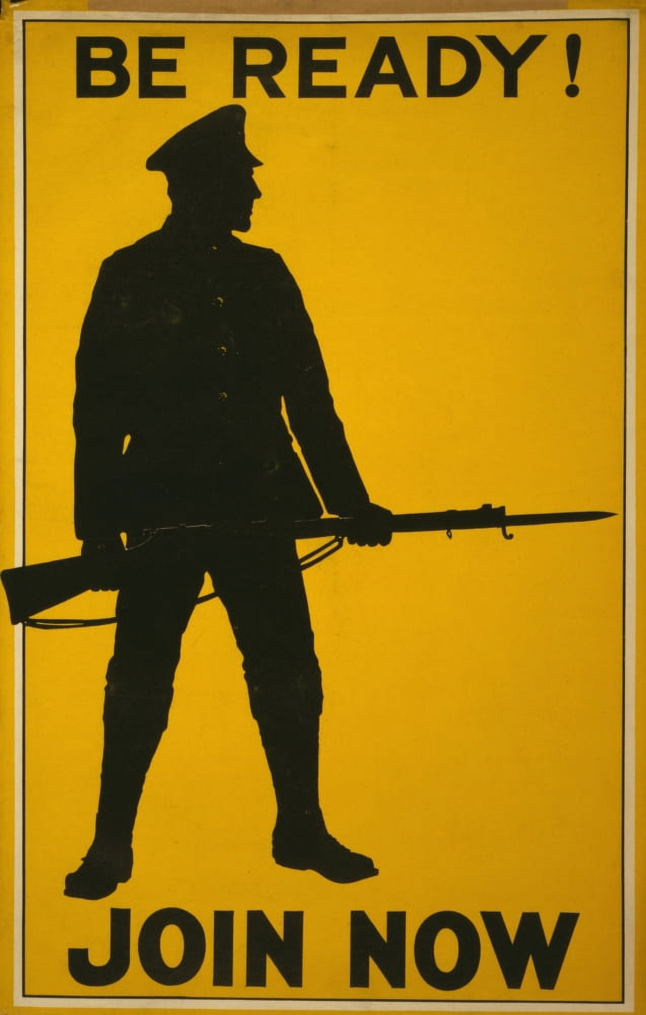 Parliamentary Rec Com WWI Recruitment Poster 1915 Be Ready Join Now Canvas Art - (18 x 24)