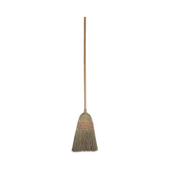 Parlor Broom, Corn Fiber Bristles, 55" Overall Length, Natural | Bundle of 2 Each