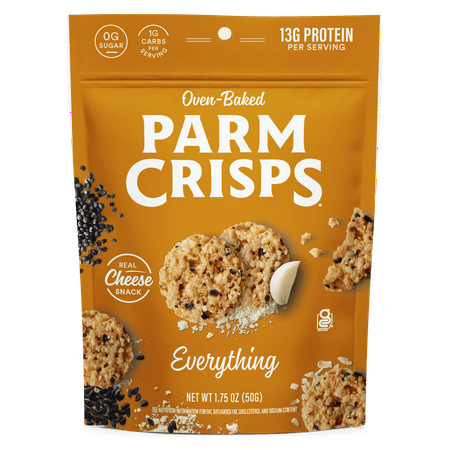 ParmCrisps Everything Real Cheese Oven-Baked Parm Crisp Snack, 1.75 oz.