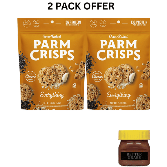 ParmCrisps Everything Real Cheese Oven-Baked Parm Crisp Snack,