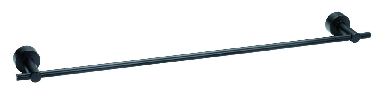 Satin Black 24" Wall Mounted Metal Towel Bar
