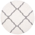 thumbnail image 1 of Parma Lyssa Geometric Shag Area Rug by Chateau Lyon, Cream/Grey, 6'7" x 6'7" Round, 1 of 10