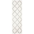 thumbnail image 1 of Parma Lyssa Geometric Shag Area Rug by Chateau Lyon Runner Rug, Cream/Grey, 2'3" x 7', 1 of 7