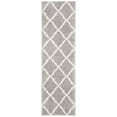 thumbnail image 1 of Parma Lyssa Geometric Shag Area Rug by Chateau Lyon Runner Rug, Grey/Cream, 2'3" x 5'3", 1 of 7
