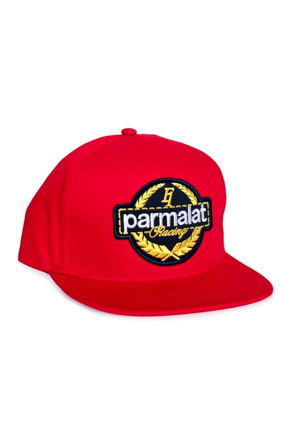 Parmalat Hat Racing Car Team Embroidered Cap Flat Red