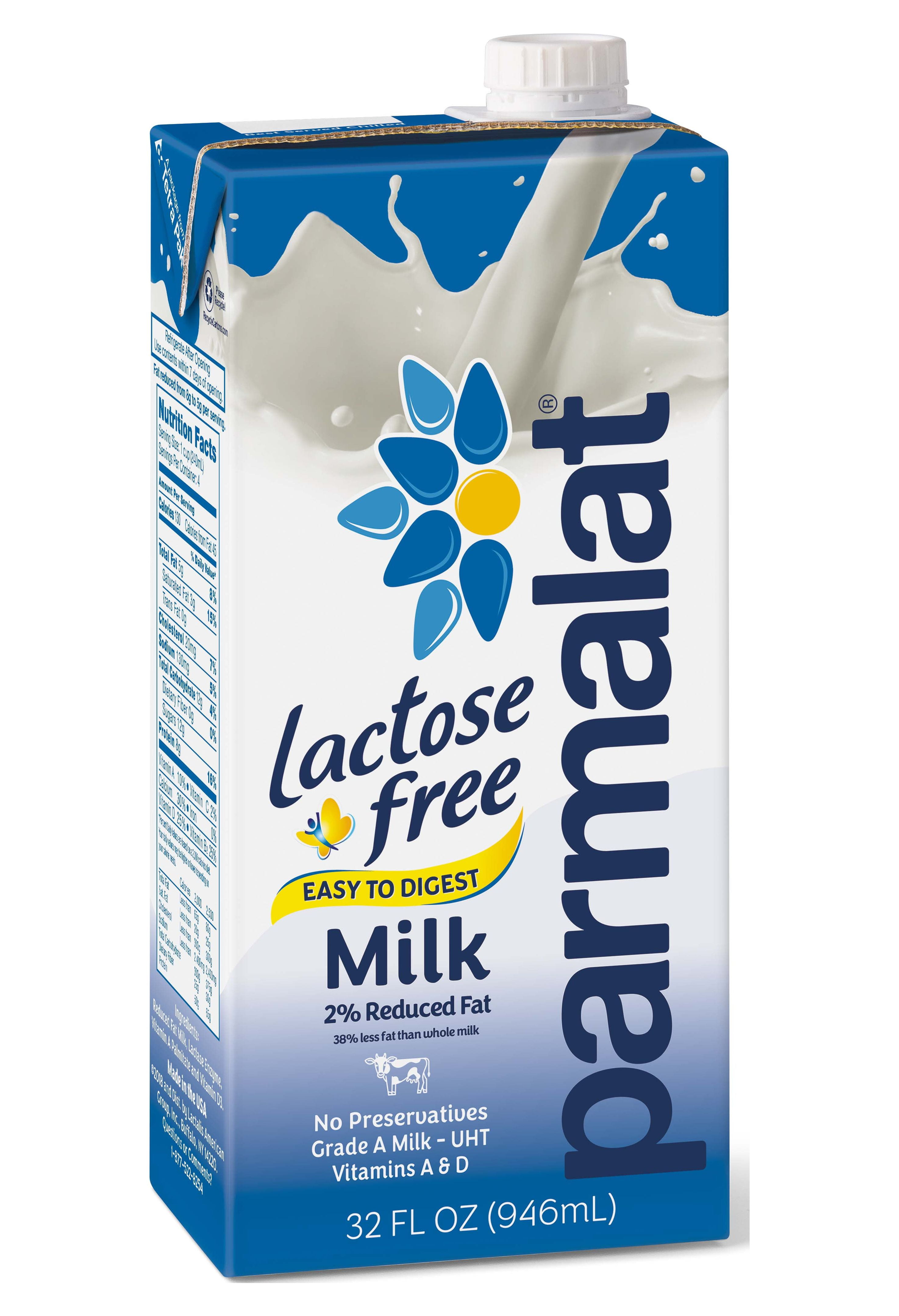 Parmalat Lactose Free 2 Reduced Fat Milk, 32 fl oz