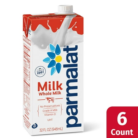 Parmalat Whole Milk UHT, 32 fl oz, 6 Ct