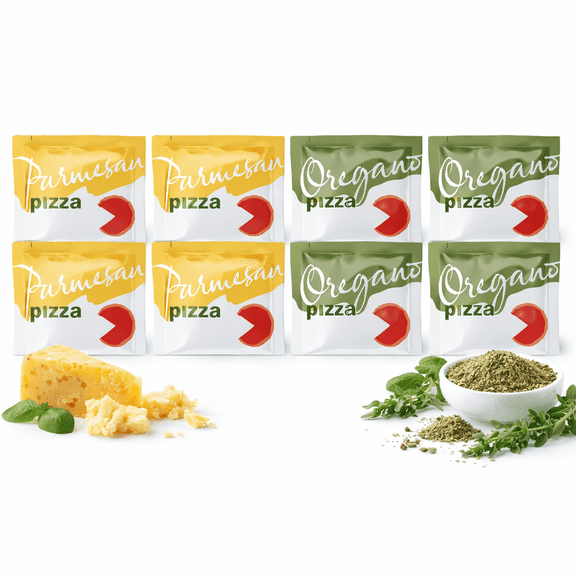 Parmesan Cheese Packets & Oregano Packets – 20 Count | Pizza & Pasta Seasoning | Portion Control for Italian Food