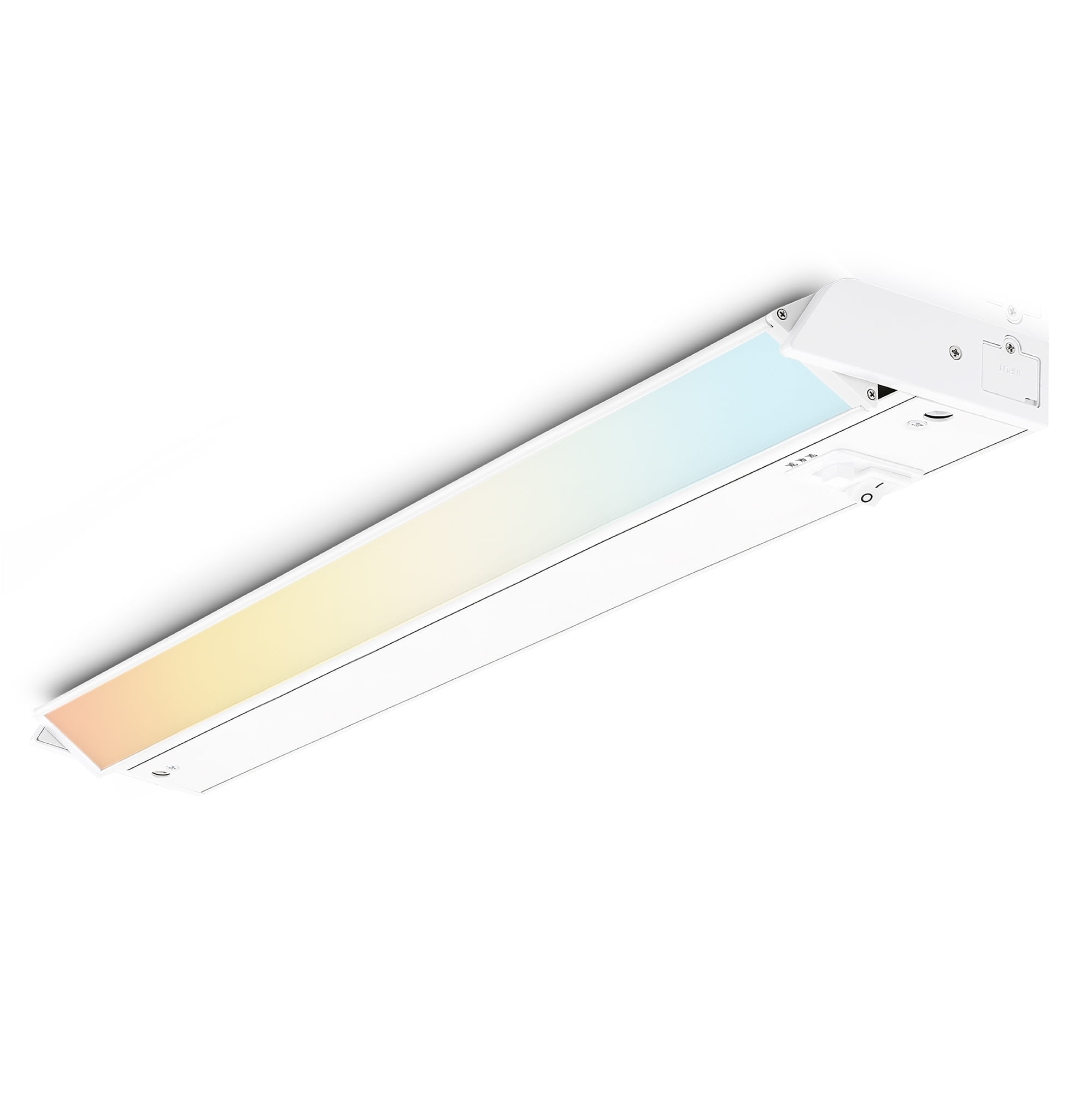 24-Inch White Aluminum LED Under Cabinet Light with Adjustable Lens