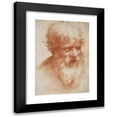 thumbnail image 1 of Parmigianino 14x18 Black Modern Framed Museum Art Print Titled - Head of a Bearded Man, Looking Right (ca. 1523 - 1525), 1 of 5