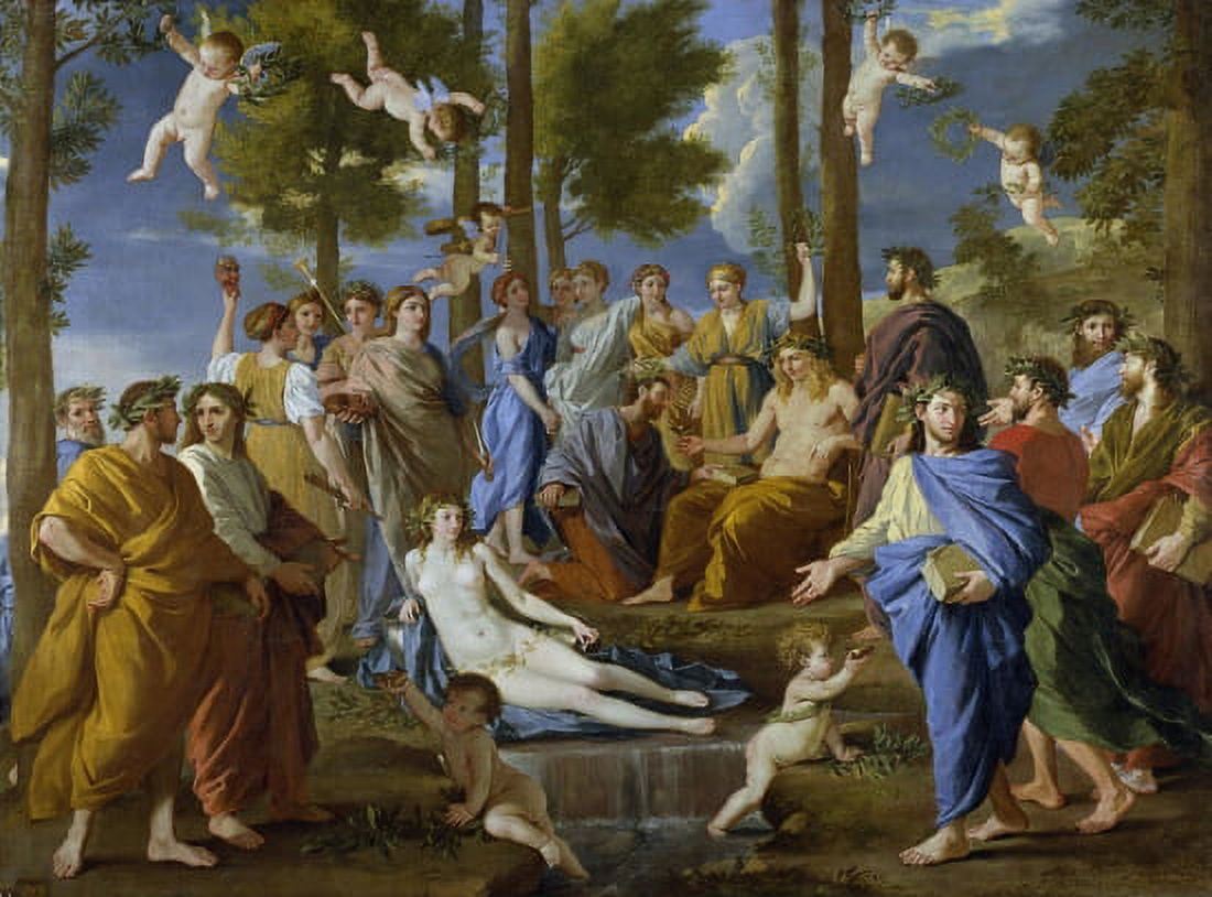 Parnassus Canvas Art - Nicolas Poussin (24 x 36)