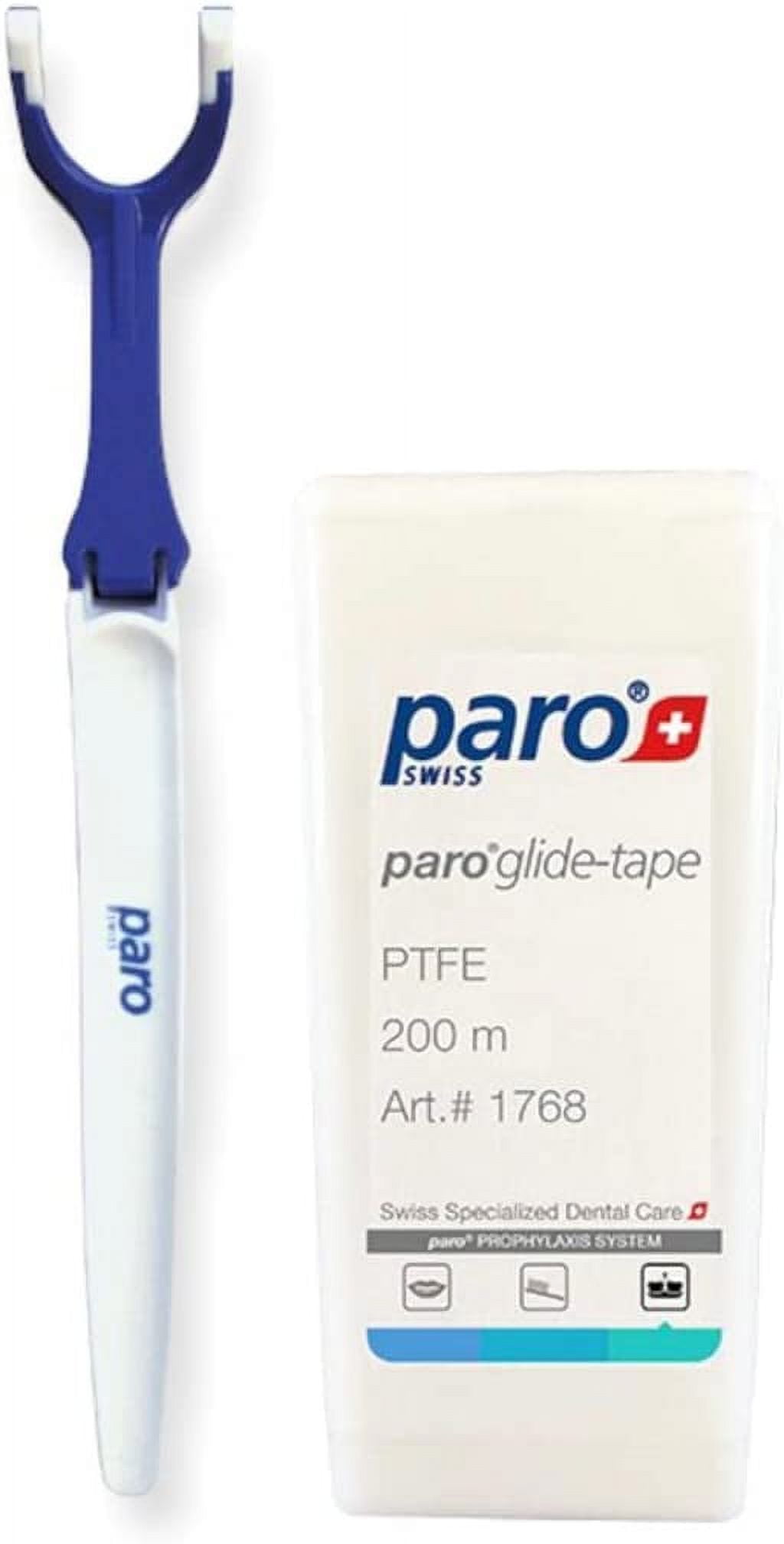 Paro Floss Holder and Paro Glide-Tape 200M, PTFE | Easy Grip | Perfect Combo