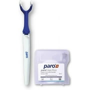Paro Floss Holder and Paro Riser Floss Mint Waxed Fluoridated Floss 50M