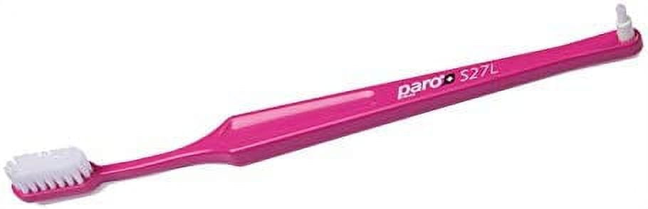Paro S27L Toothbrush 739 | Small Brush Head With Soft Bristles Exchangeable Inter Space F | 3 Rows, 27 Tufts | 6 Pack