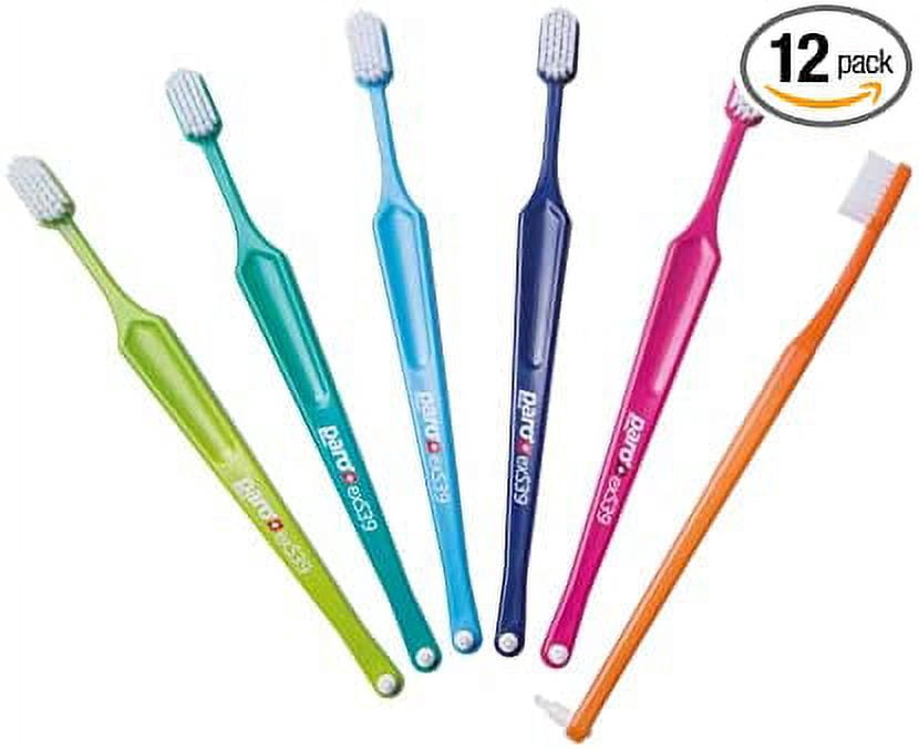 Paro S39 Soft 5-Row Toothbrush with Interspace Brush F - #715 12 Pack