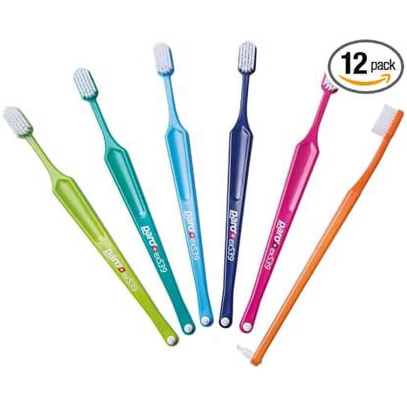 Paro S39 Soft 5-Row Toothbrush with Interspace Brush F - #715 12 Pack