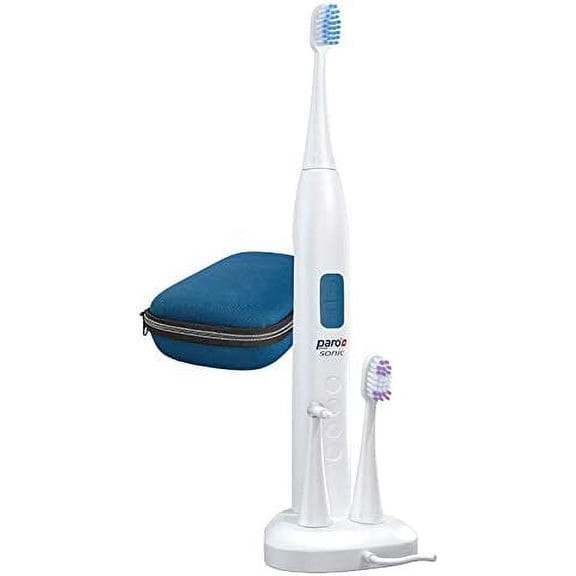 Paro Sonic Electric Toothbrush Hydro Dynamic Effect. Sensitive hydrodynamic Electric Toothbrush Help Cleaning Efficiency. up to 80,000 MOV/Min Comes with Travel Bag and interdental Brushes
