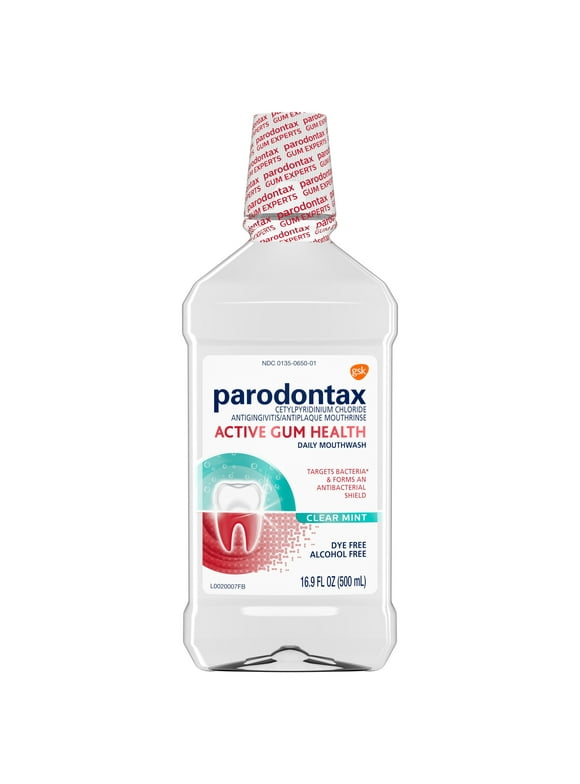 Parodontax Active Gum Health Mouthwash, Clear Mint, 16.9 Fl Oz