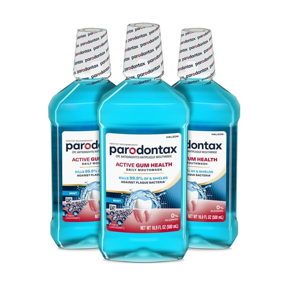 Parodontax Active Gum Health Mouthwash, Mint Flavor, 3X16.9 Fl Oz, for Adults