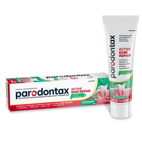Parodontax Active Breath Freshener Toothpaste, for Gum Repair, 3.4 oz - Unflavored