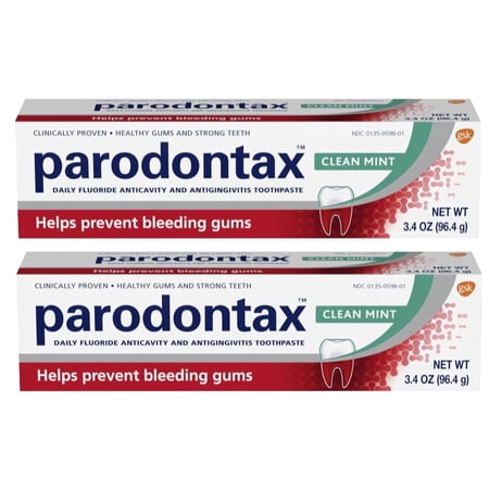 Parodontax Daily Fluoride Toothpaste, Clean Mint 3.4 oz Pack of 2