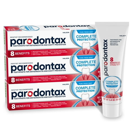 Parodontax Complete Protection Toothpaste, Pure Fresh Mint - 3.4 Oz x 3